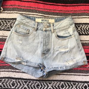 Brandy Melville High Waisted Denim Shorts